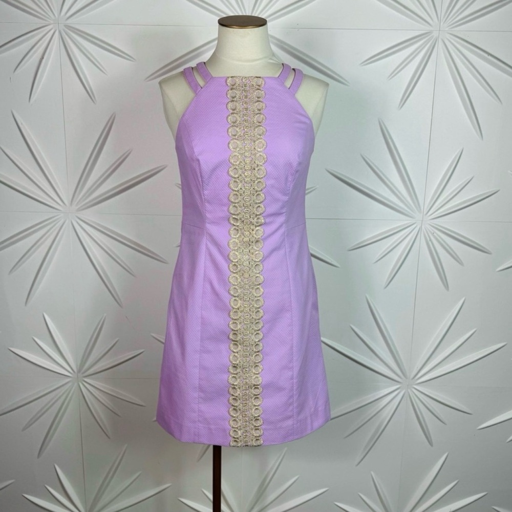 Lilly Pulitzer Pearl Stretch Shift Dress in Lilac Freesia - Picture 2 of 15